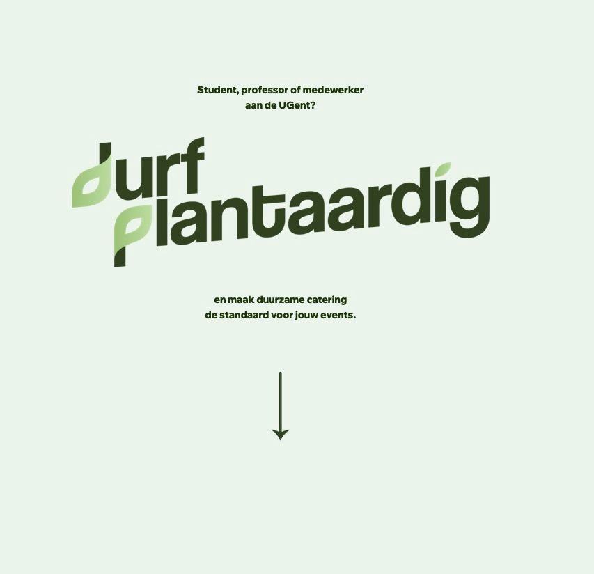 Een afbeelding van Durf plantaardig: UGent events kleuren groen